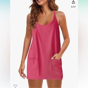 Athletic dress with built in shorts